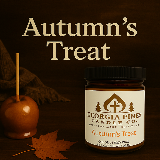 Autumn’s Treat Candle | Green Apple, Caramel & Vanilla – Georgia Pines Candle Co