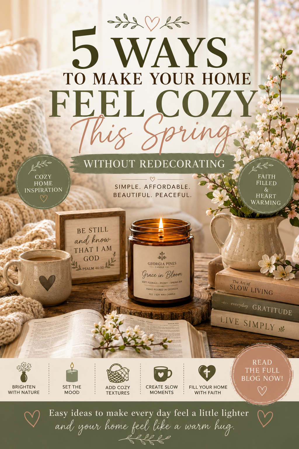 *5 Ways To Make Your Home Feel Cozy This Spring Without Redecorating*