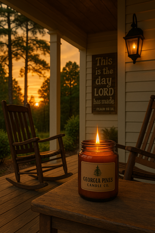Welcome to The Flame & The Pine By Georgia Pines Candle Co. Southern Made · Spirit Led
